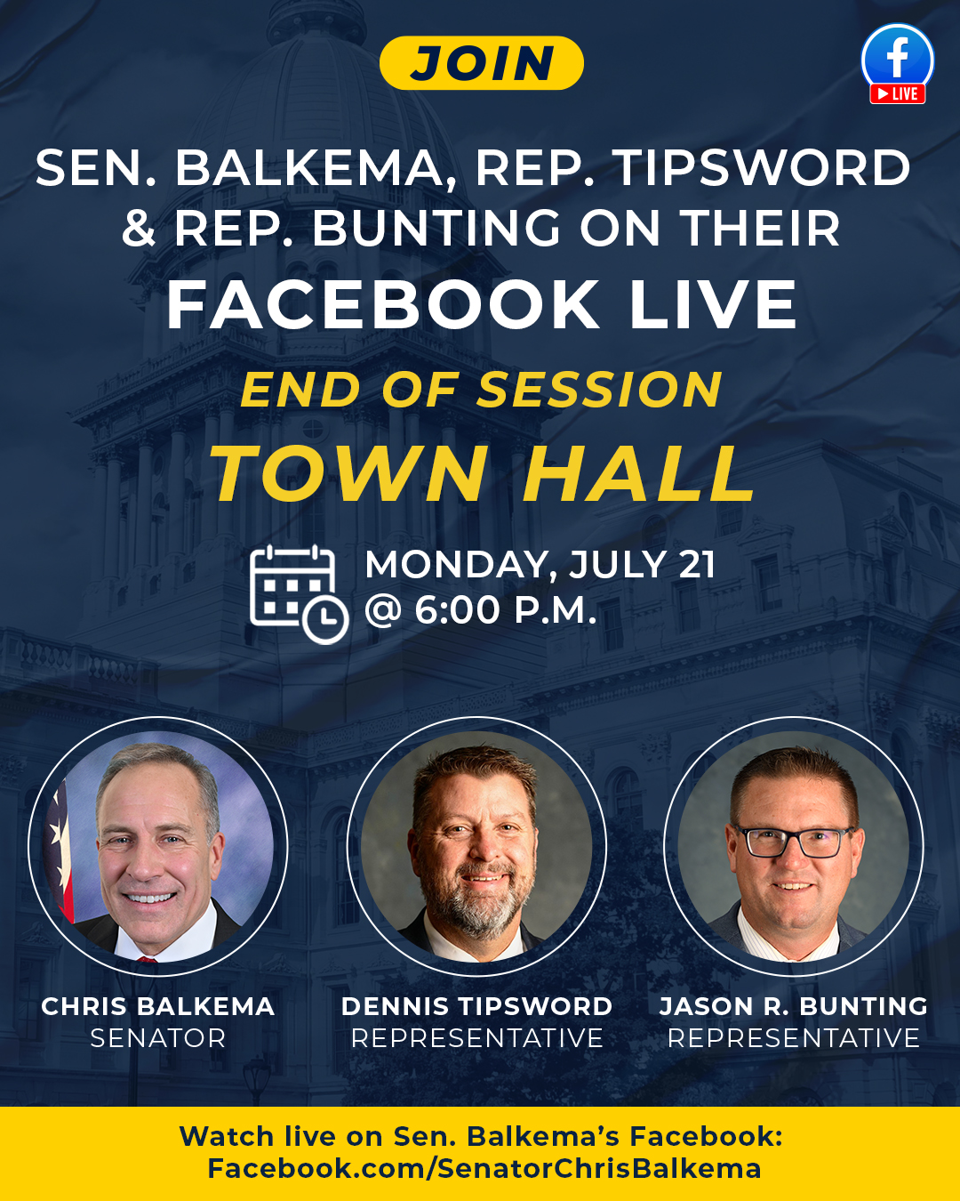 Facebook Live End of Session Town Hall