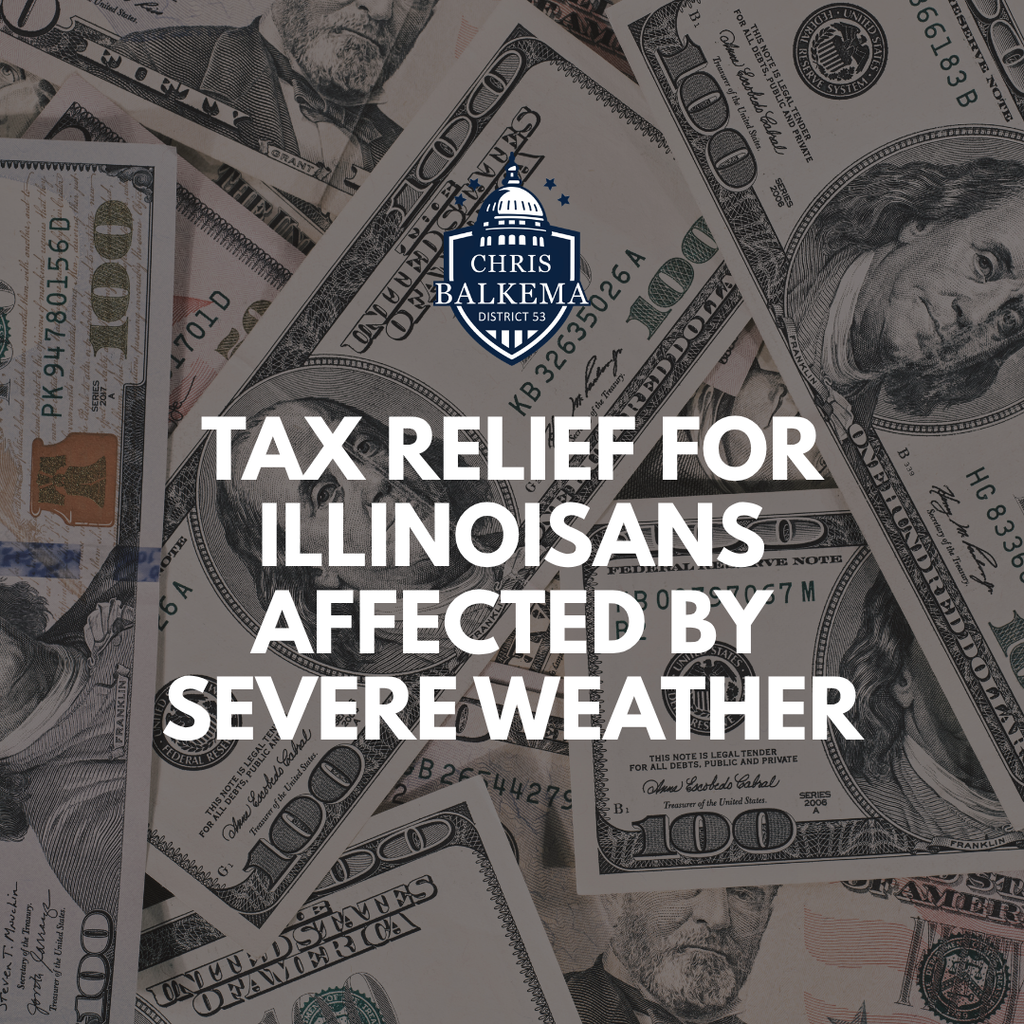 Graphic for Tax Relief for Illinoisans Affected by Severe Weather